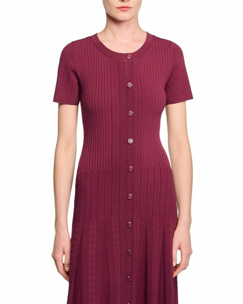Sandro Short Sleeve Knit Maxi Dress 5