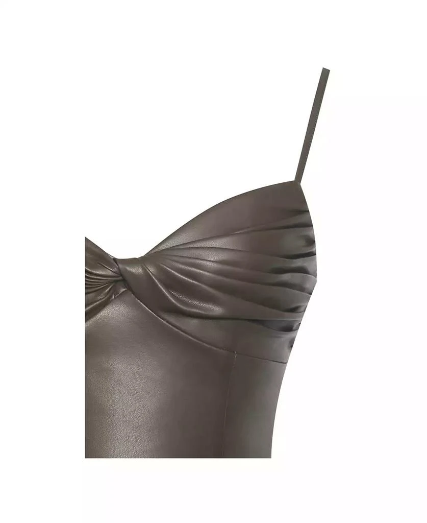elegant brown dresses for women Elegant Brown Satin Long Prom Dresses with High Slit, Long Brown Forma —  Bridelily main image 0