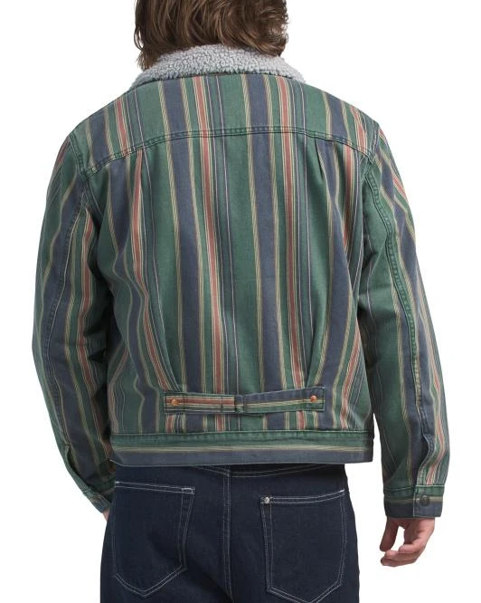 Levi
s Striped Faux Sherpa Trucker Jacket 2