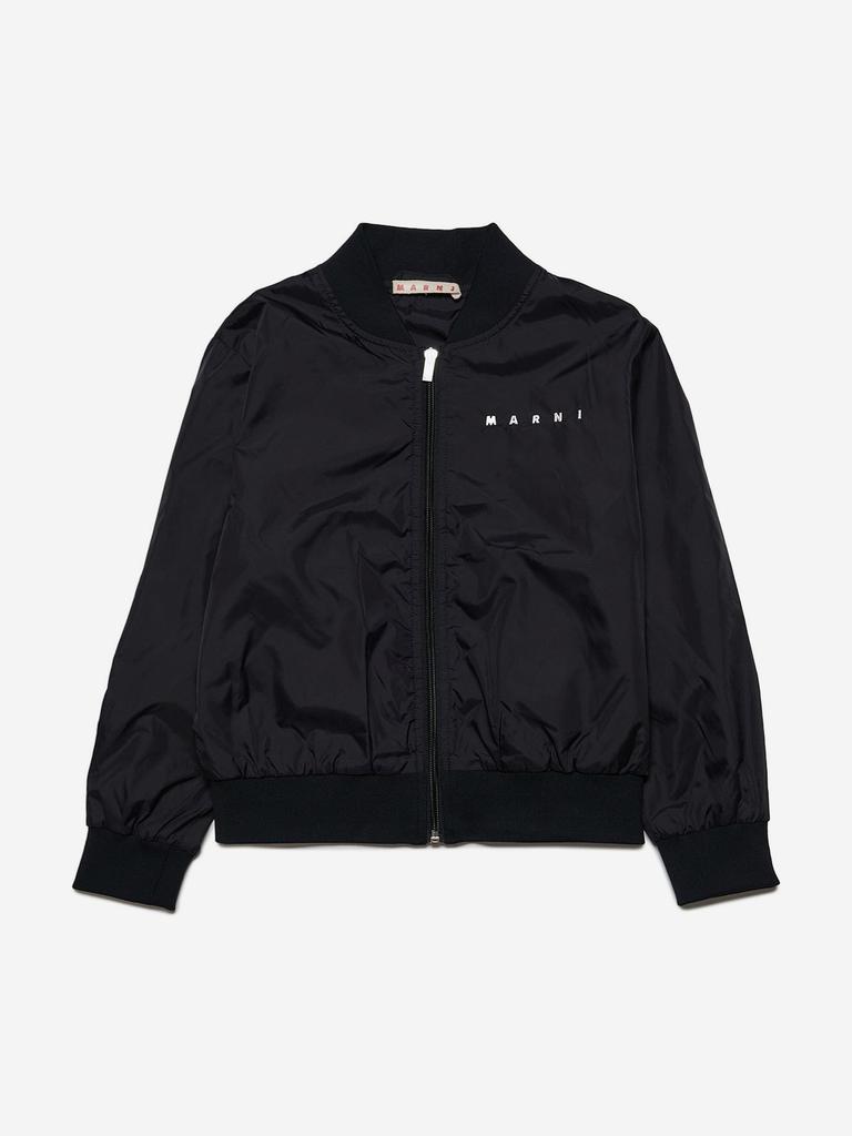 MARNI KIDS Kids Logo Bomber Jacket in Black