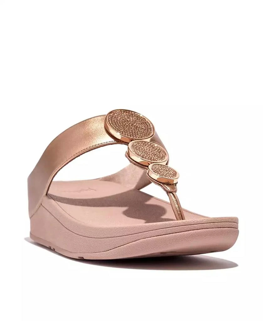 FitFlop Women's Halo Bead-Circle Metallic Toe-Post Sandals 1