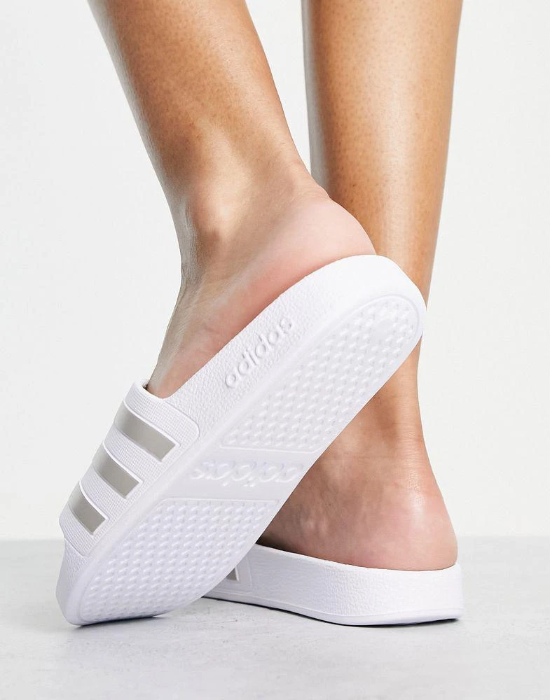 Adidas adidas Swimming adilette aqua sliders in white 3