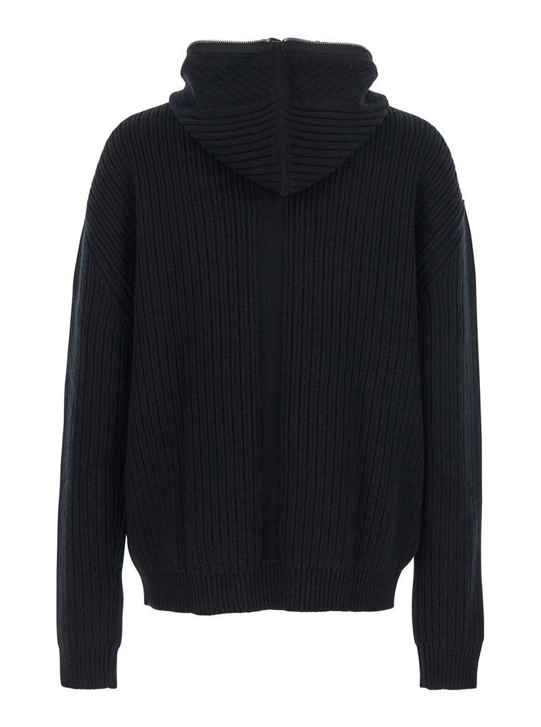 Shop Rick Owens Zipped Knitted Hoodie on Sale at BeyondStyle – Get