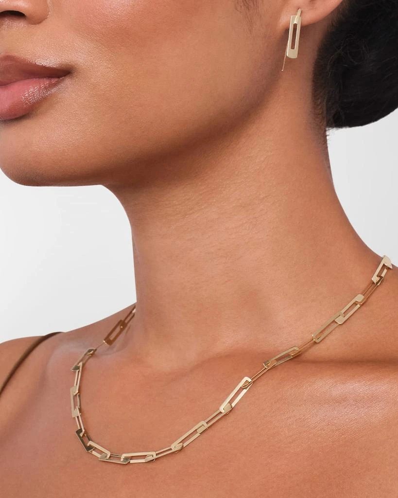 LANA Laser Open Interlocking Rectangle Necklace, 18"L 2
