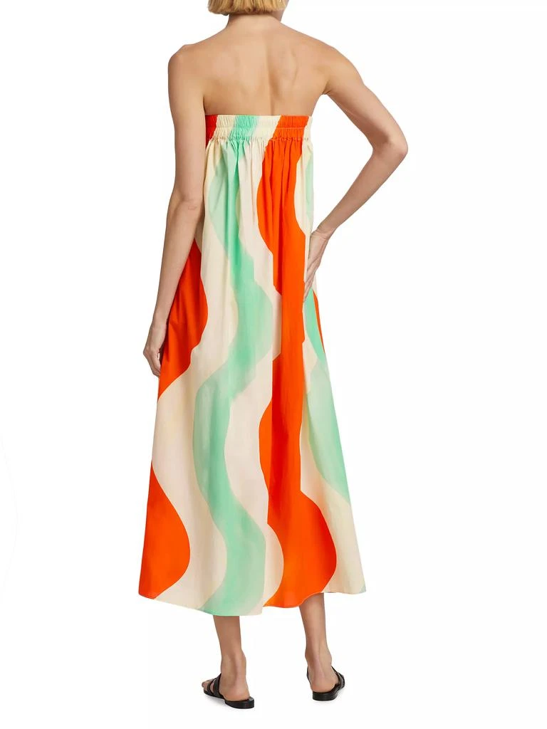 Mara Hoffman Alice Strapless Cotton Midi-Dress 5