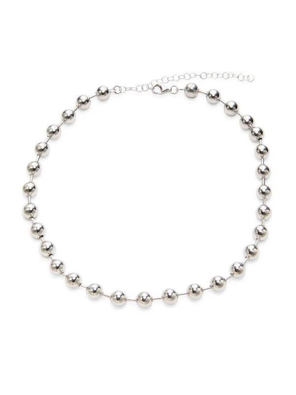 Saks Fifth Avenue Sterling Silver Beaded Necklace 1