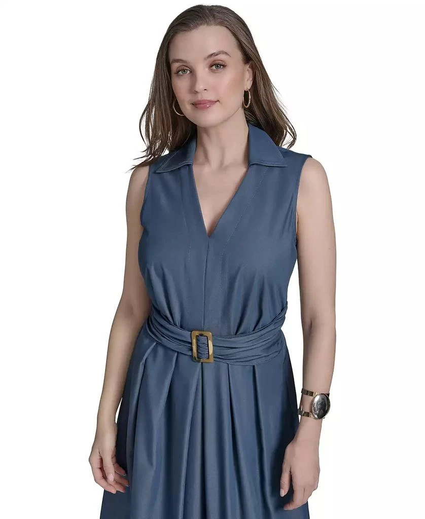 HALSTON Women's Belted Maxi Dress 3