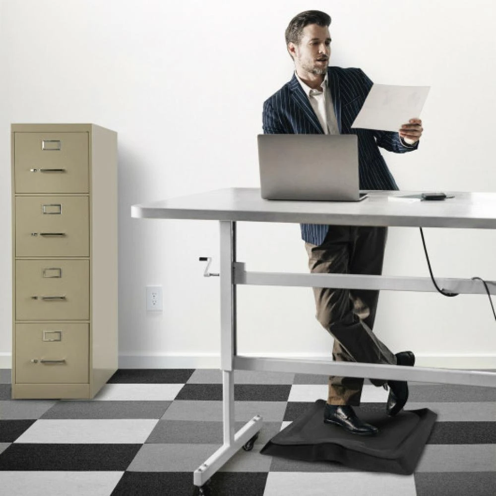 Hivvago Portable Anti-Fatigue Standing Mat with Massage Point and Diverse Terrain for Office and Home-Black 1