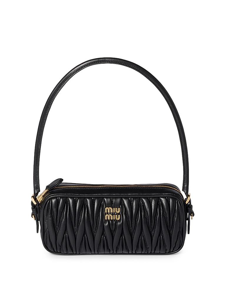 美品 MIU MIU ARCHIVE NYLON DESIGN POUCH Miu Miu Matelassé Nappa Leather Pouch - Tote Bags - Compare Prices
