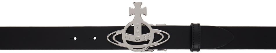 Vivienne Westwood Black Line Orb Buckle Belt