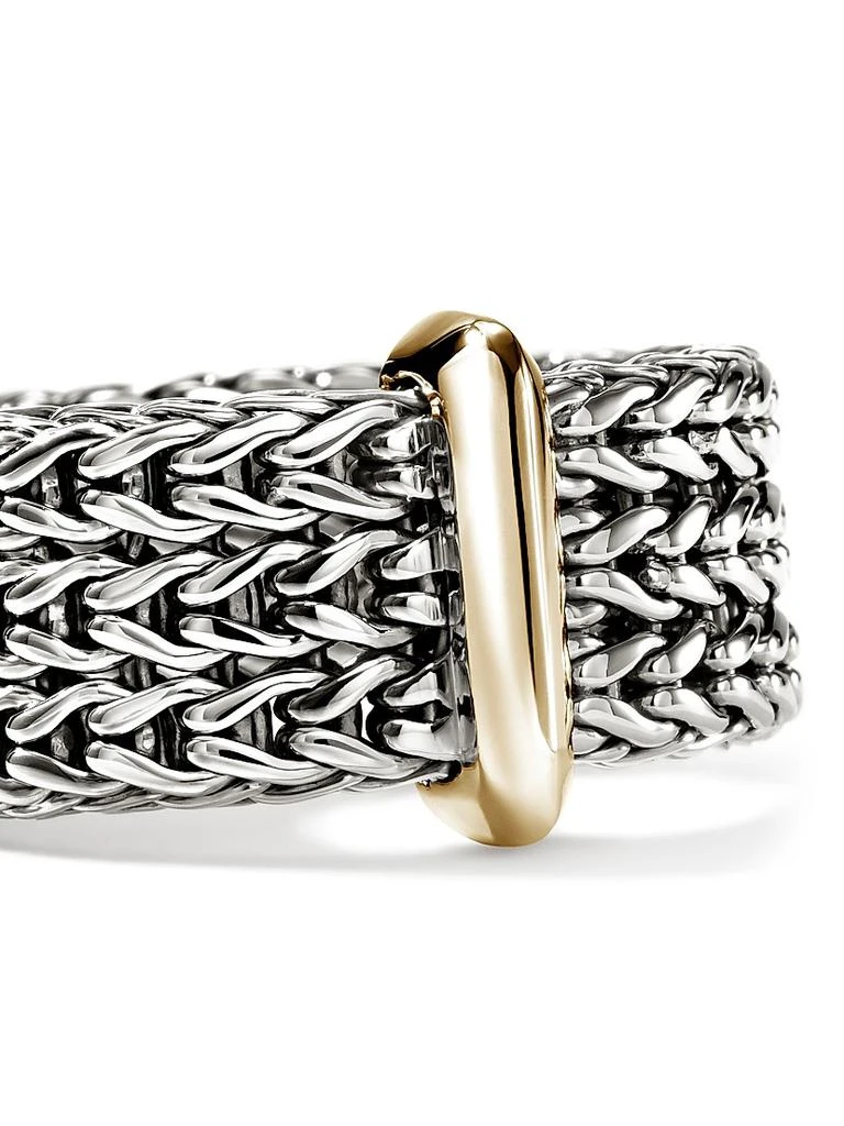 John Hardy Icon Sterling Silver & 14K Yellow Gold Chain Ring 5
