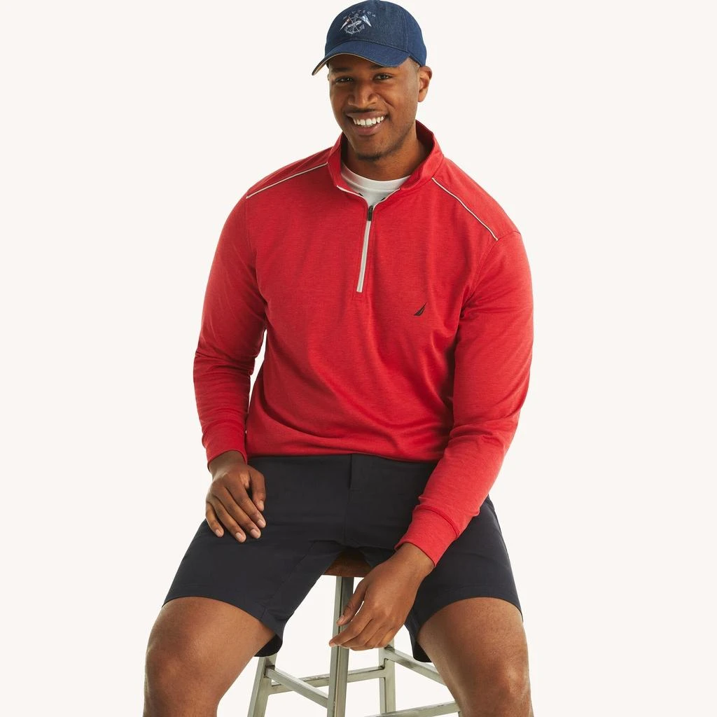 Nautica Mens Big & Tall Quarter-Zip Sweatshirt 3