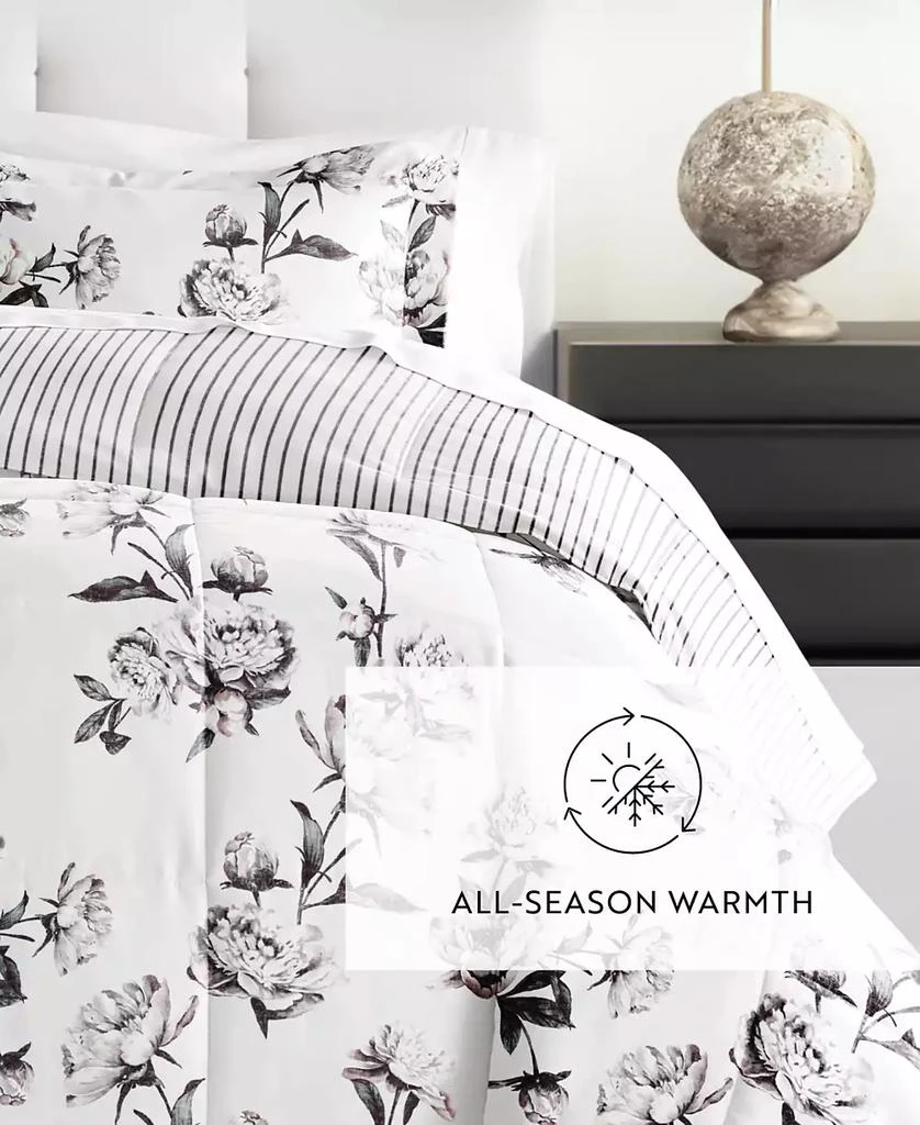 IENJOY HOME Vintage-Like Magnolia Stripe 2-Piece Comforter Set 3