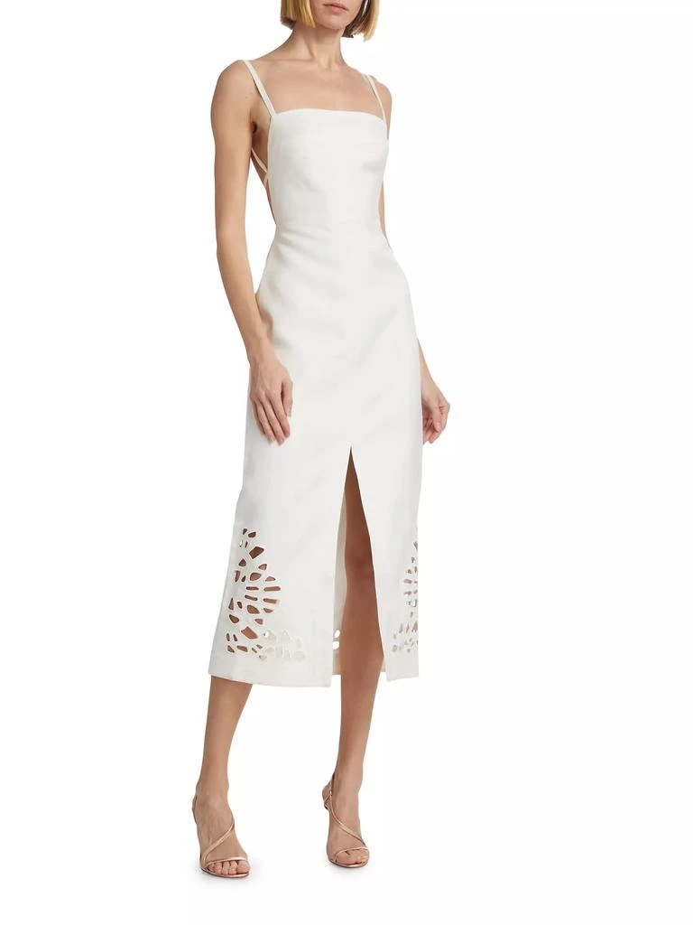 Acler Delacourt Laser Cut Slip Midi-Dress 3