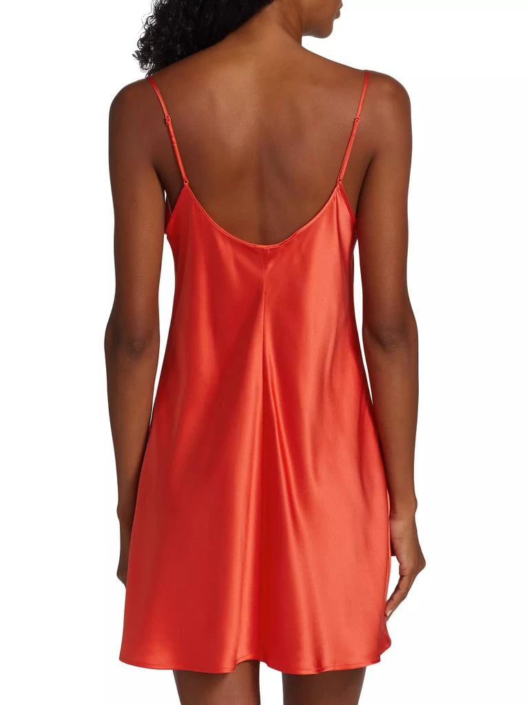 La Perla Silk Satin Short Slip Nightgown 4