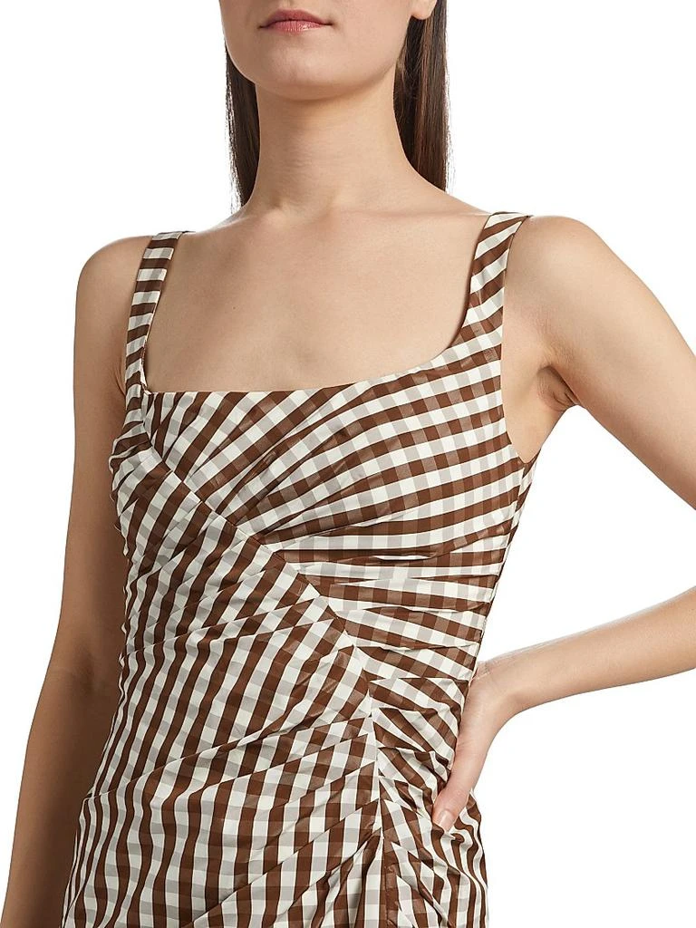 LELA ROSE Ruched Tank Sheath Midi-Dress 6