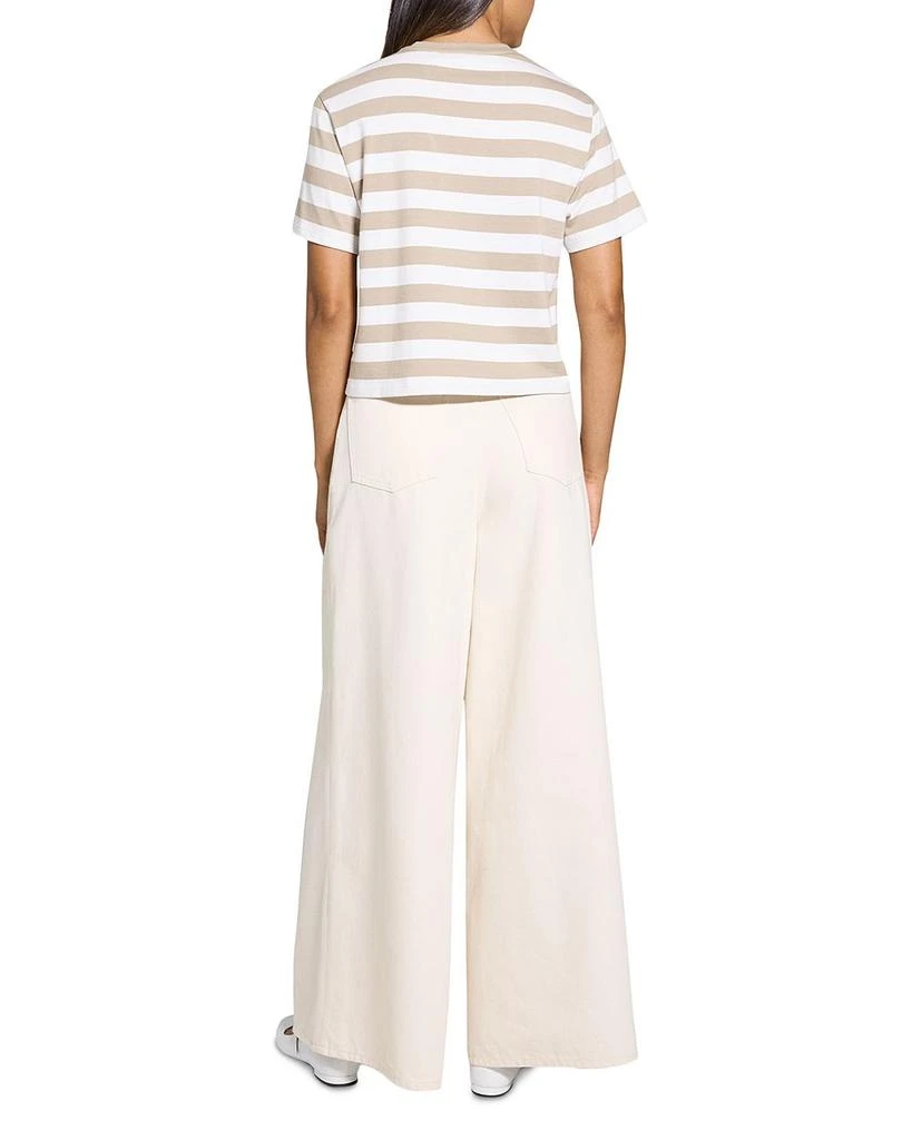Theory Boxy Crewneck Tee in Striped Cotton 3