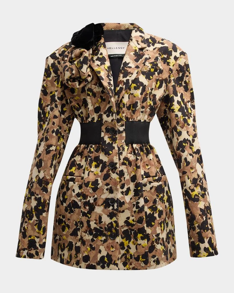 Hellessy Finn Rosette Single-Breasted Blazer Jacket 1