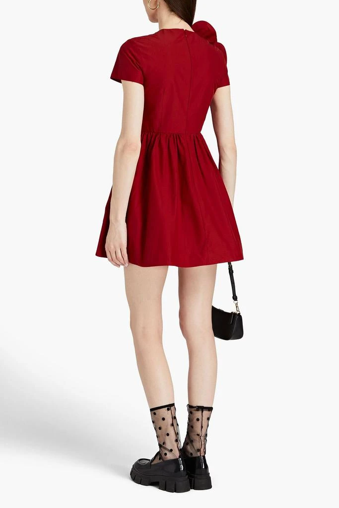 RED Valentino Bow-detailed cotton-blend taffeta mini dress 3