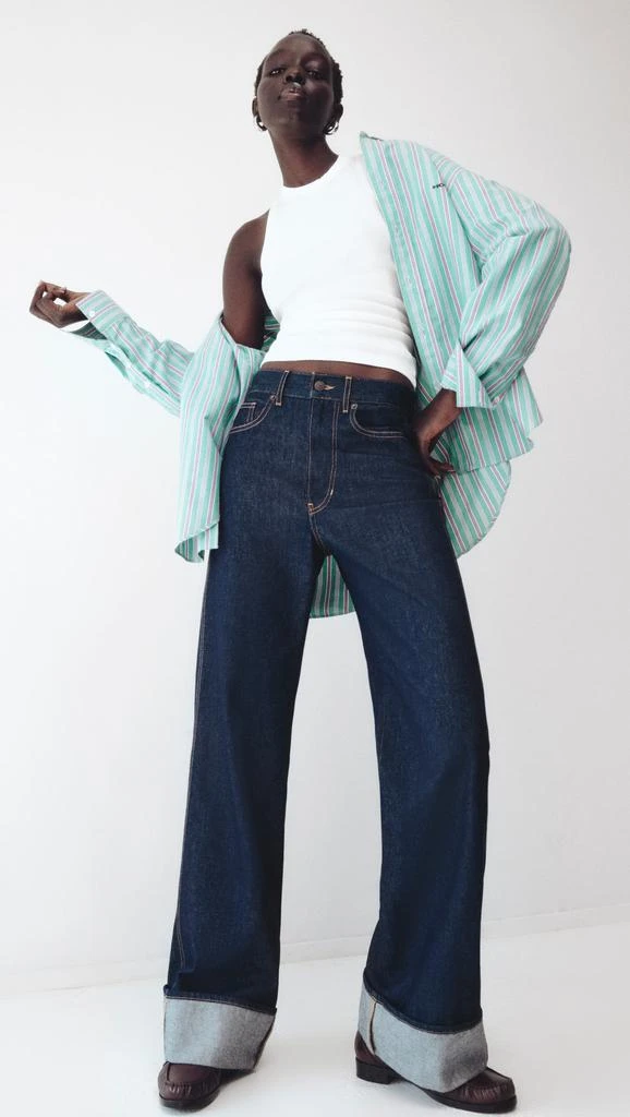 VERONICA BEARD Taylor High Rise Wide Leg Jeans 1