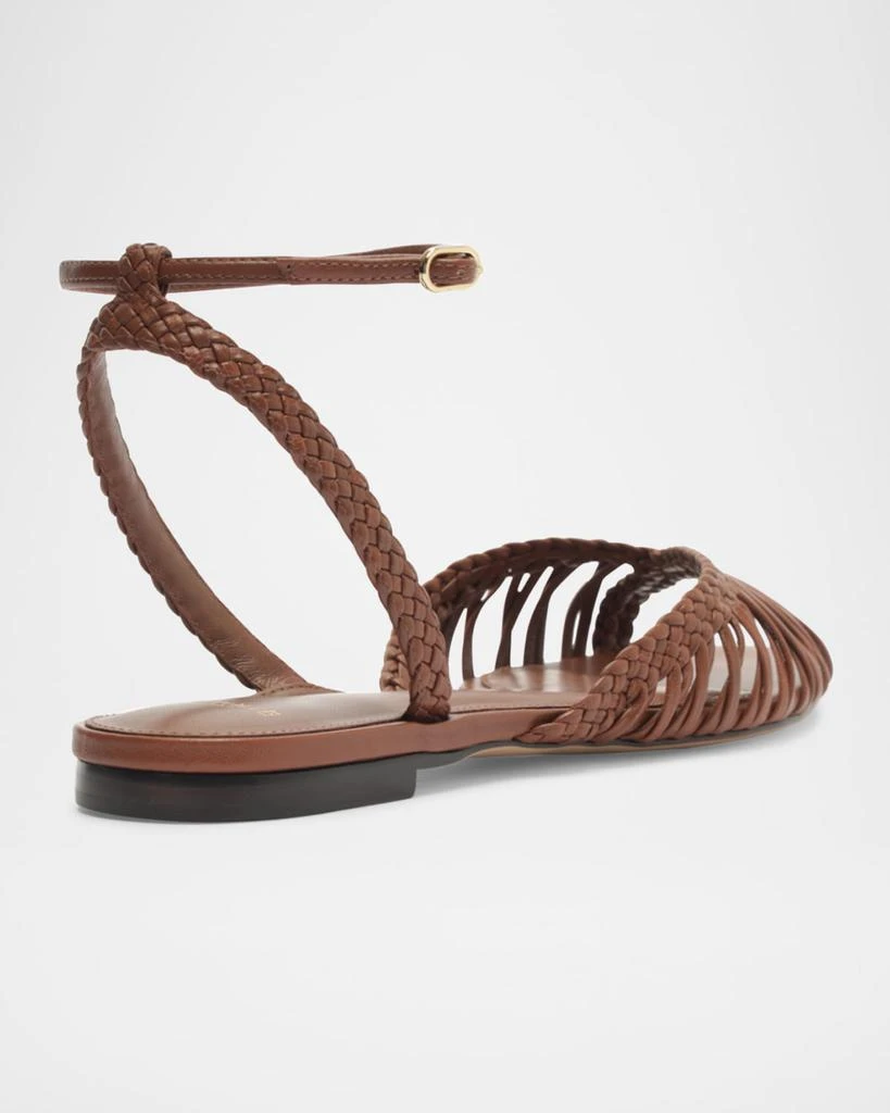 Alexandre Birman Agatha Leather Flat Sandals 3
