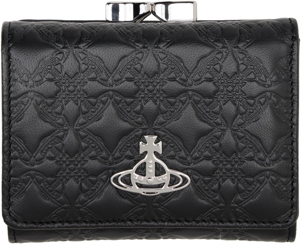 ヴィヴィアン・ウエストウッド SMALL FRAME WALLET BLACK Vivienne Westwood Black Small Frame Wallet - Wallets - BeyondStyle