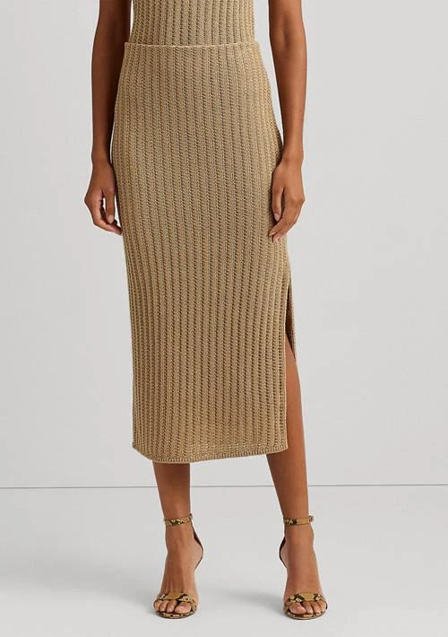 Ralph Lauren Ralph Lauren Rib Knit Linen Pencil Skirt 1
