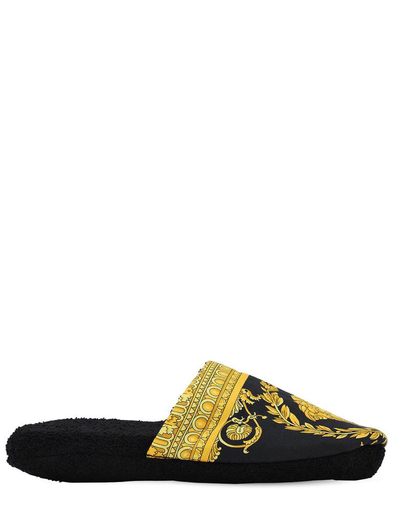 VERSACE Barocco & Robe Cotton Slippers