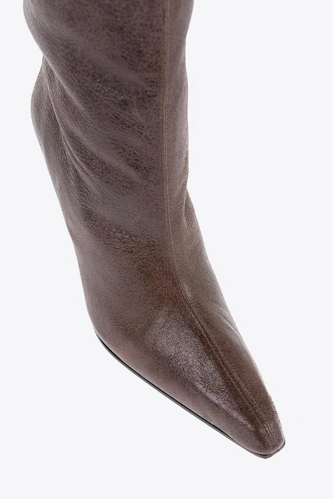 Paris Texas Solid Color Crackle Leather Jude Boots 11Cm 4