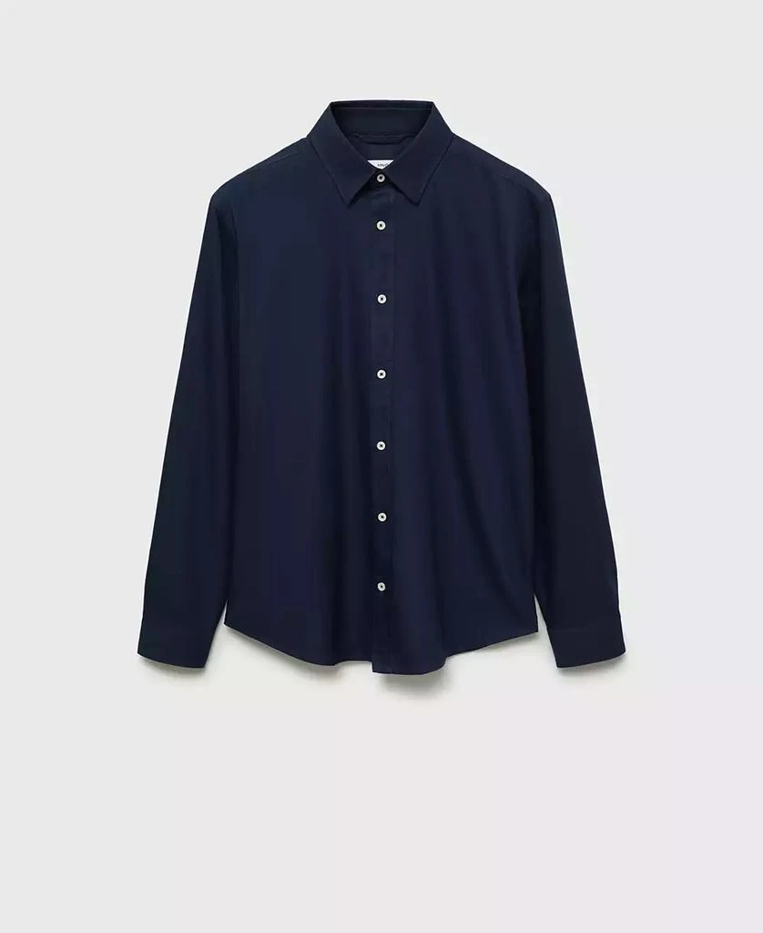 Mango Men's Slim-Fit Cotton Oxford Shirt 7