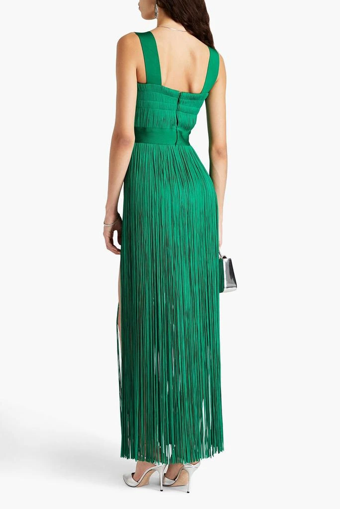 Herve Leger Cutout fringed stretch-knit gown 3