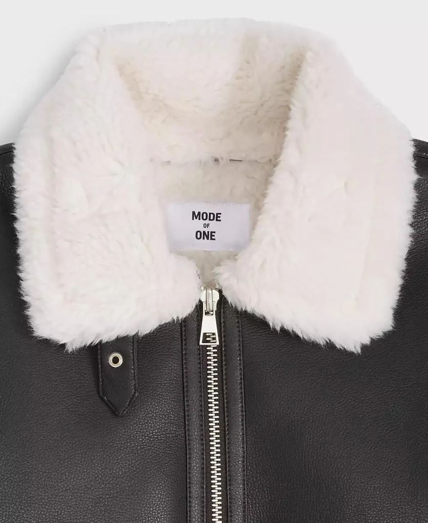 Mode of One Men's Aviator Faux-Sherpa Jacket, Exclusively at Macy's 5