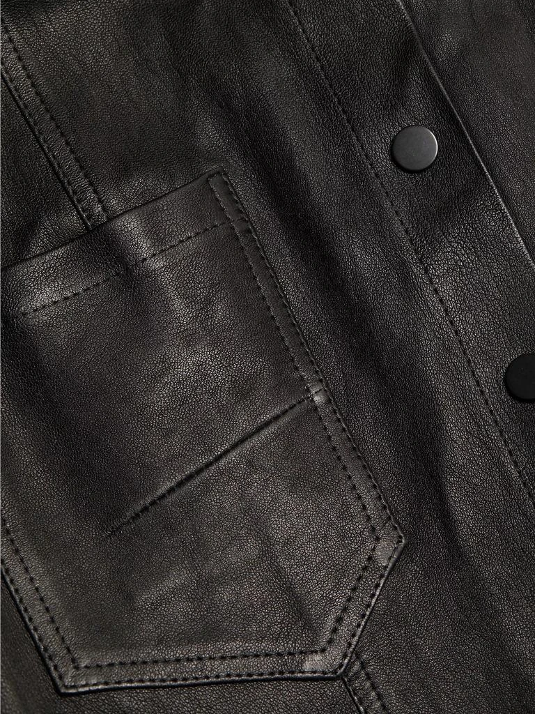 3 X 1 Marina Snap-Front Leather Top 7