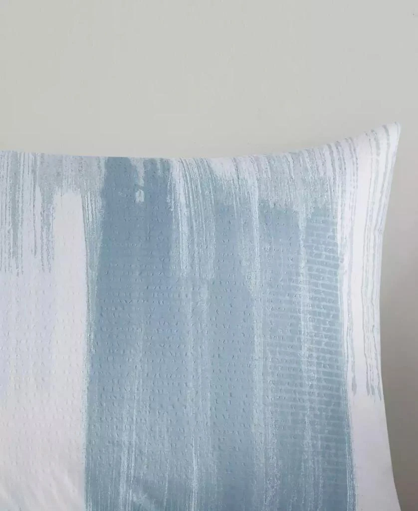 Natori Natori Brush Stroke Oversized Reversible Seersucker 3 Piece Duvet Cover Set, Full/Queen 8