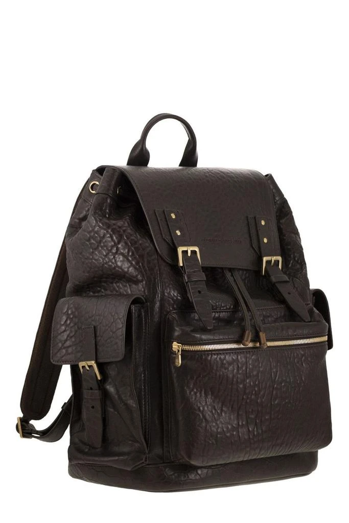 Brunello Cucinelli Brunello Cucinelli Textured City Backpack 3