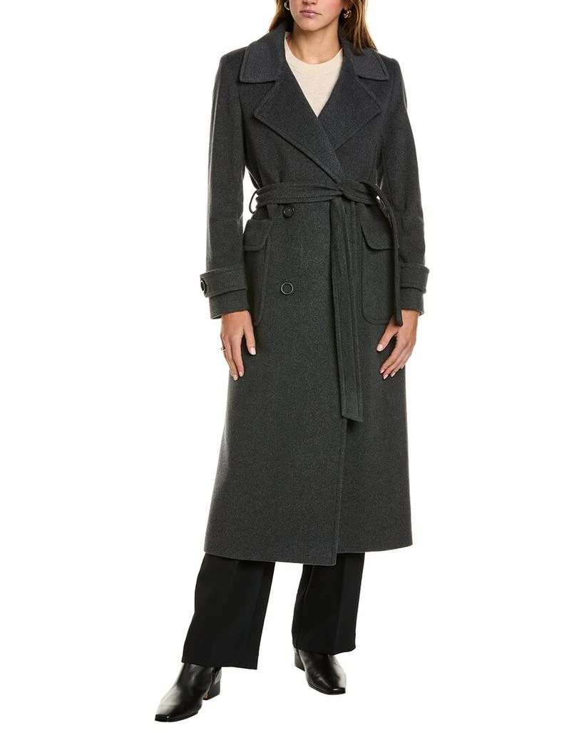 Cinzia Rocca Icons Long Wool & Cashmere-Blend Trench Coat 1