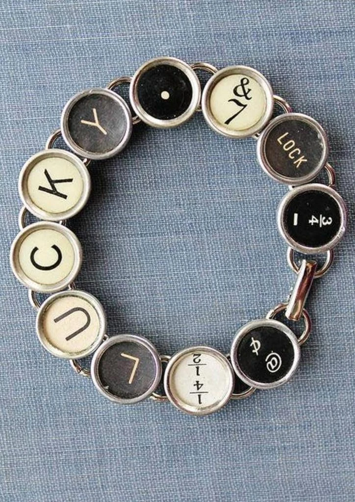 Joy Sparks Designs Joy Sparks Designs - Women
s Lucky Typewriter Key Bracelet