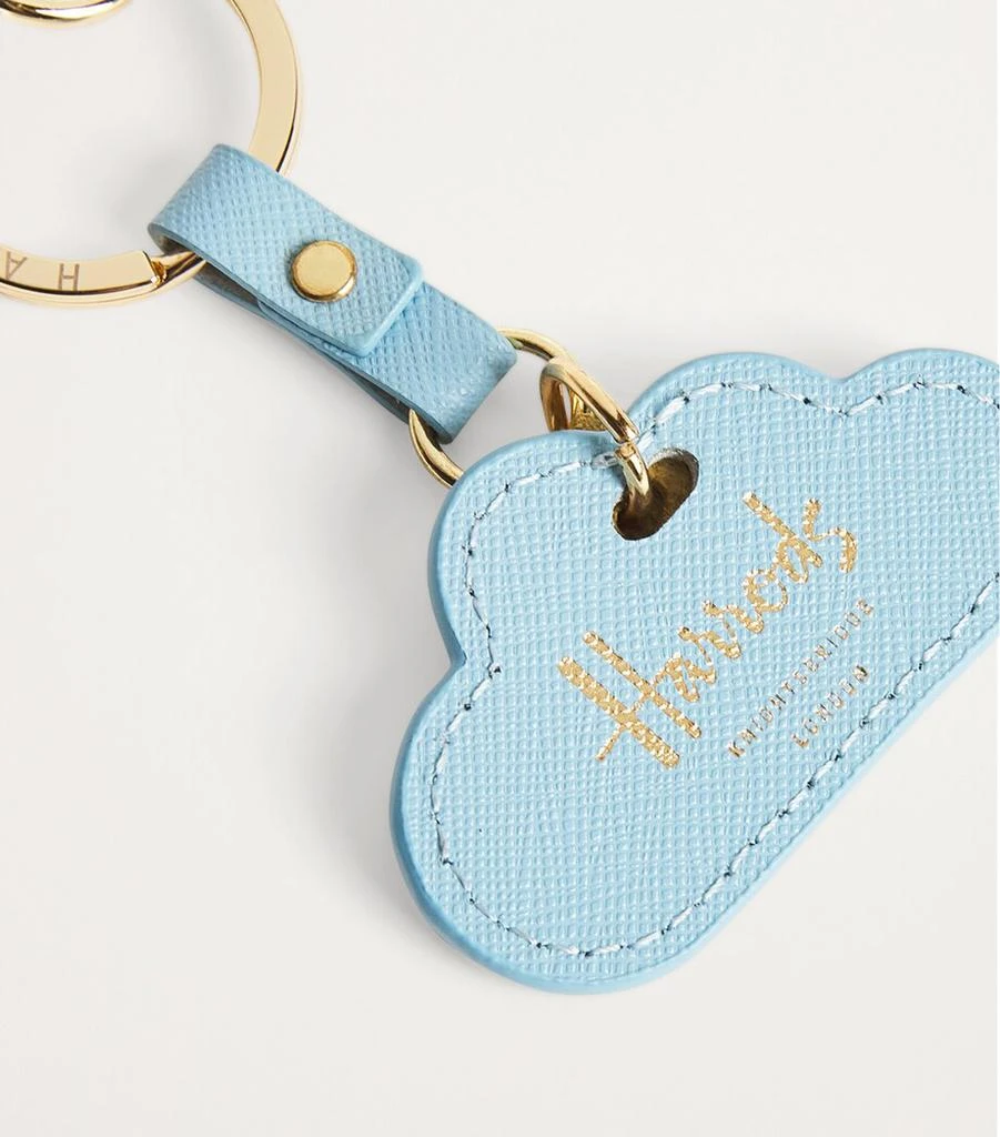 Harrods Leather Sun and Cloud Keyring 2