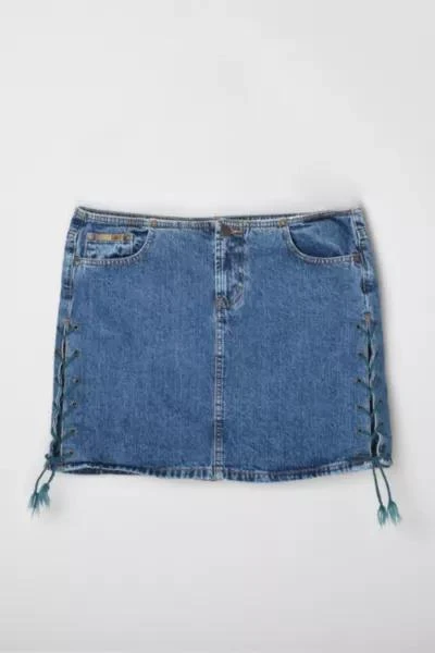 Urban Outfitters Vintage Y2k Side-Laced Denim Mini Skirt 1