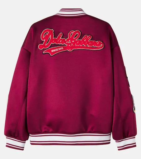 Dolce 
Gabbana DG patch-appliqué varsity jacket 2