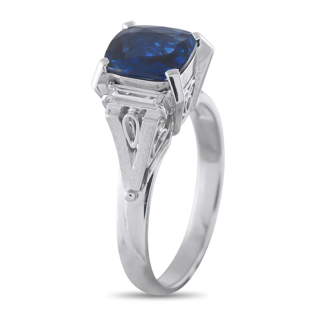 LB Exclusive Platinum 0.38 ct Diamond and 1.97 ct Sapphire Ring MF22-010226 2