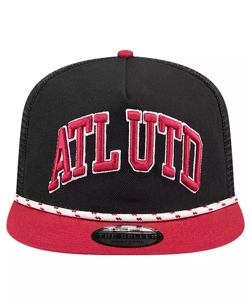 New Era Men's Black Atlanta United FC Throwback Golfer Snapback Hat 4