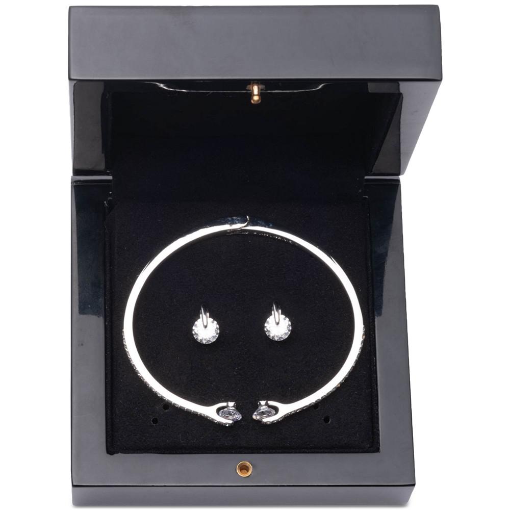 Givenchy 2-Pc. Set Color Floating Stone & Crystal Cuff Bangle Bracelet & Matching Stud Earrings