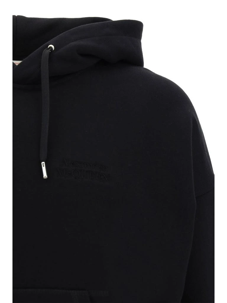 Alexander McQueen Alexander McQueen Logo Embroidered Drawstring Hoodie 3