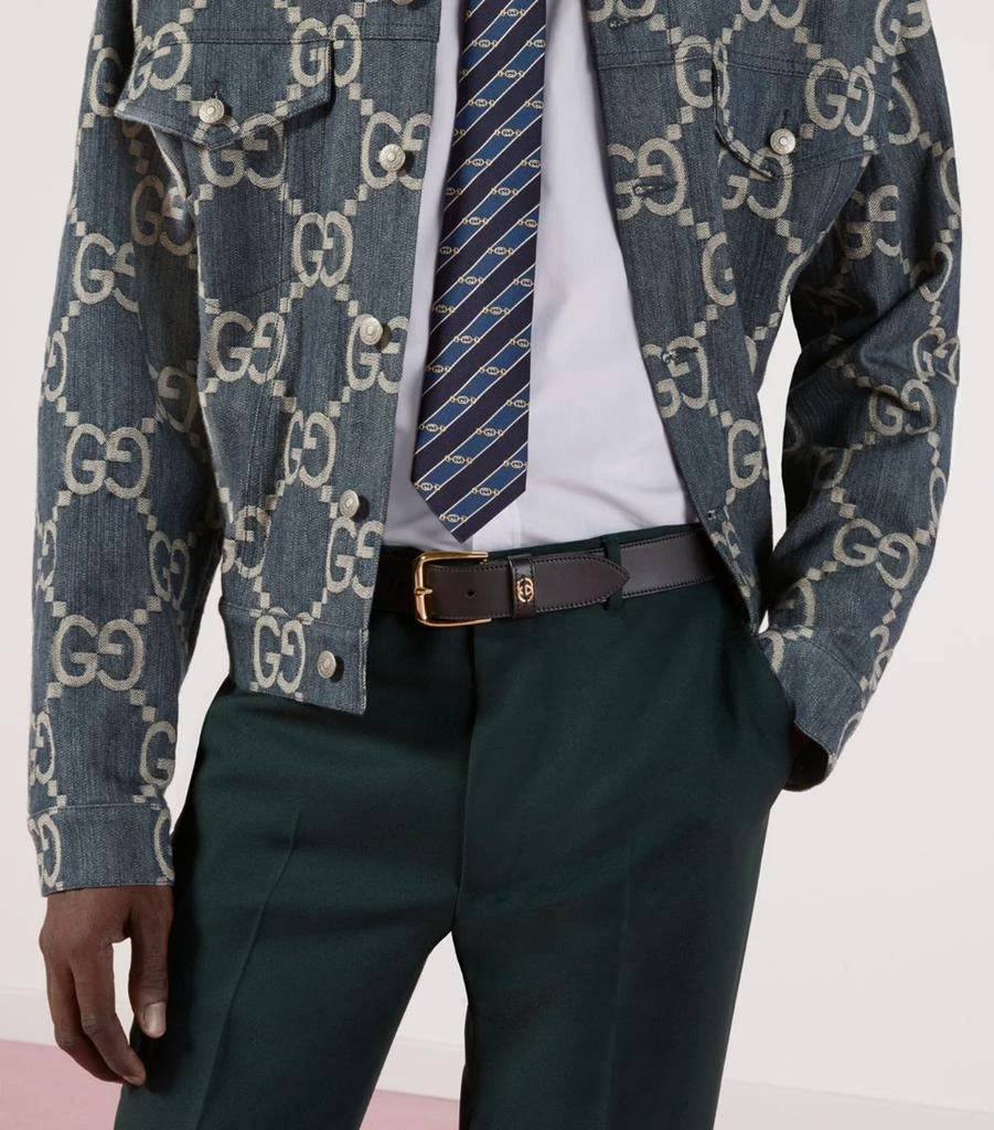 Gucci Leather Interlocking G Belt 2