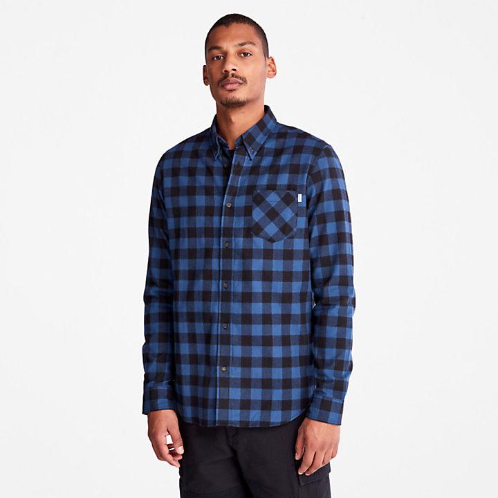 Timberland Men's Nashua River Long-Sleeve Flannel Check Shirt  in Blue