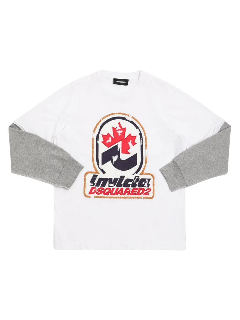 DSQUARED2 Cotton Jersey Long Sleeve T-shirt 1