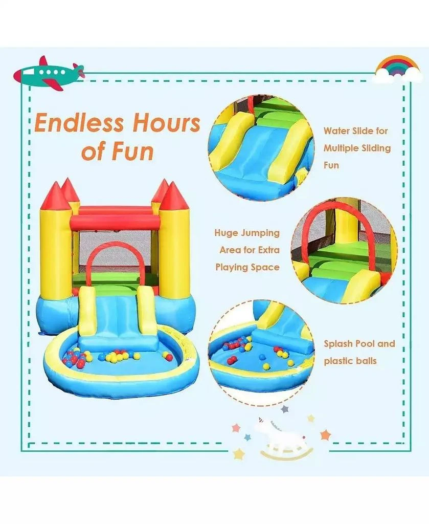 GOUUN Kids Inflatable Bounce House Castle with Balls Pool and Bag 4