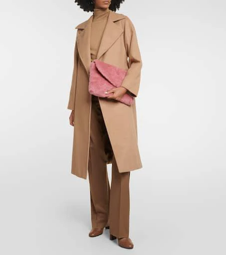 Max Mara Alpaca, wool, and silk teddy clutch 5