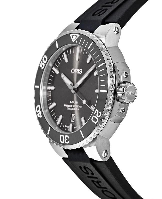 Oris Oris Aquis Date Titanium Automatic Grey Dial Rubber Strap Men's Watch 01 733 7730 7153-07 4 24 64TEB 3